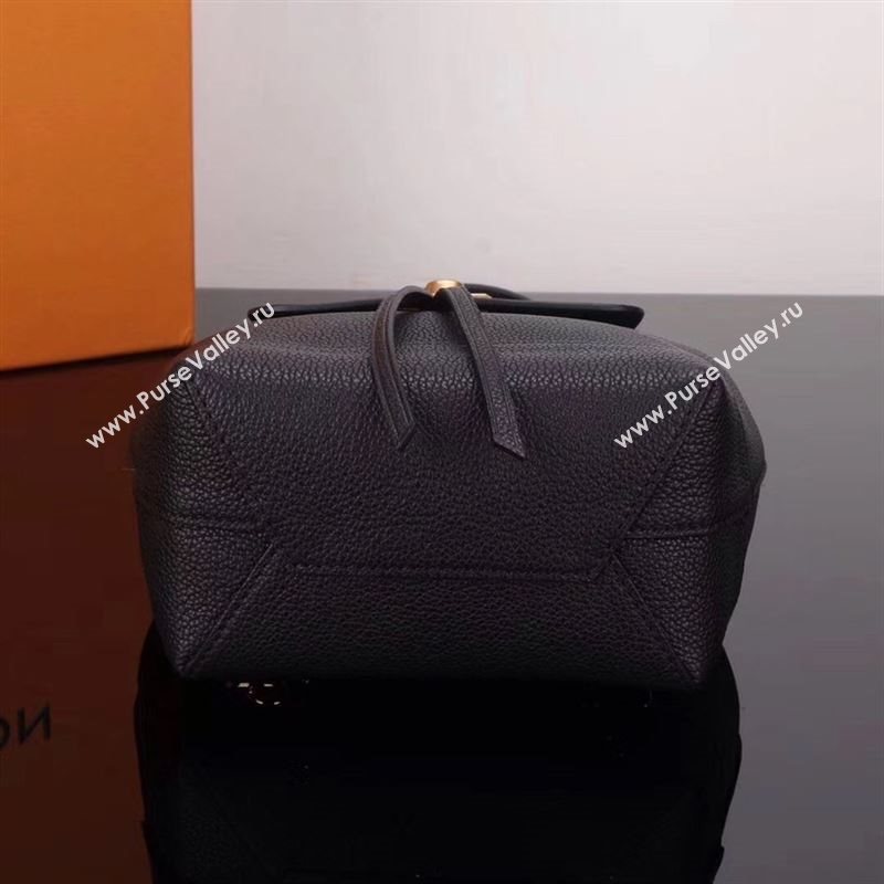 LV Louis Vuitton M54573 Lockme Mini Backpack Real Leather Bag Black