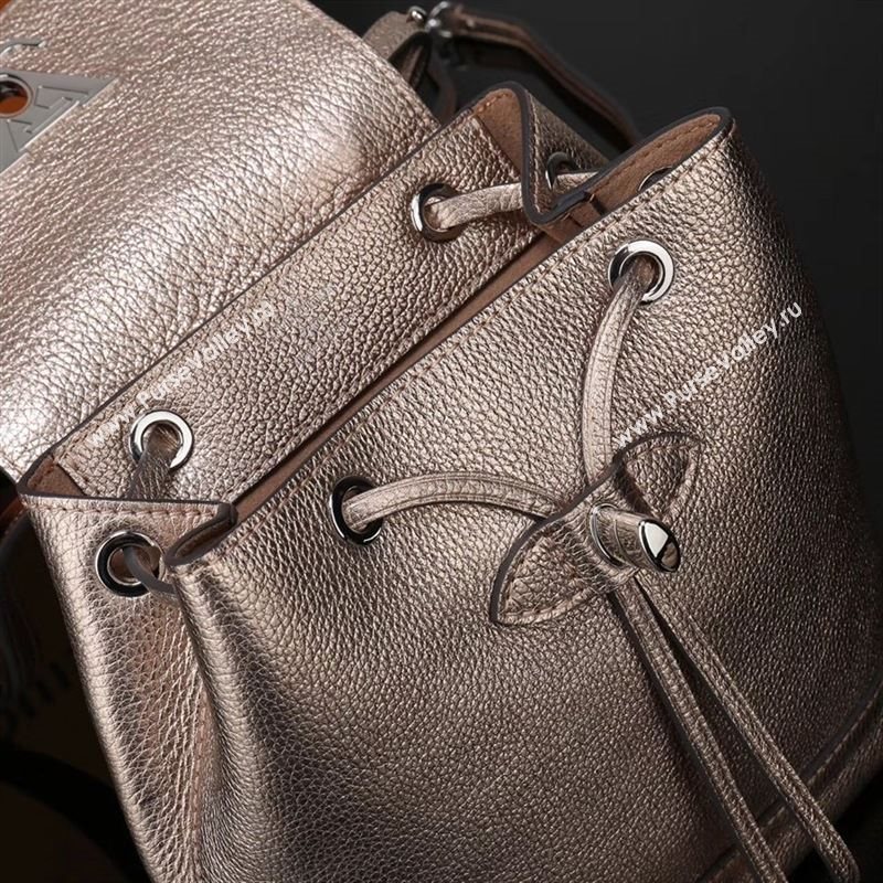 LV Louis Vuitton M54575 Lockme Mini Backpack Real Leather Bag Gold