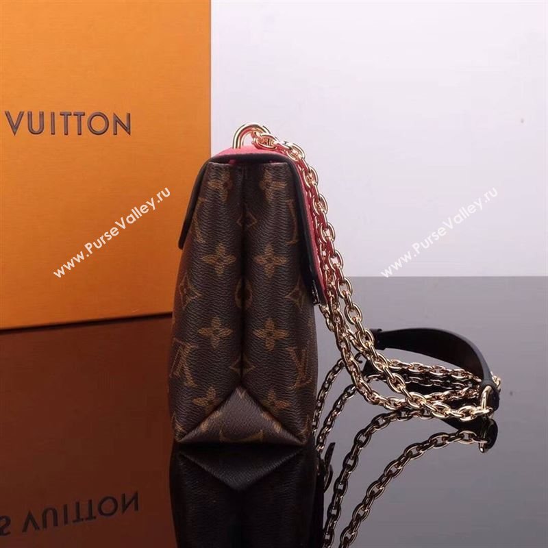 LV Louis Vuitton M43713 Saint Placide Monogram Handbag Leather Bag Red