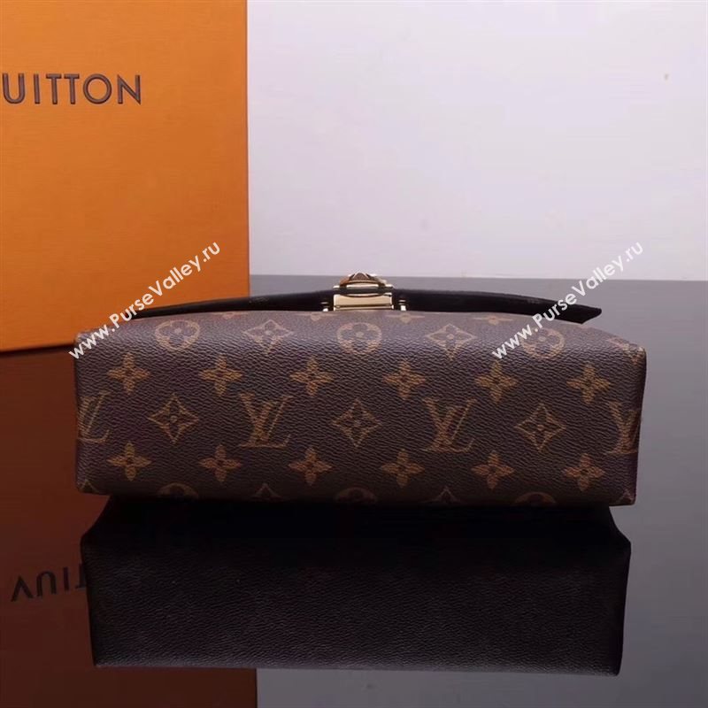 LV Louis Vuitton M43713 Saint Placide Monogram Handbag Leather Bag Red