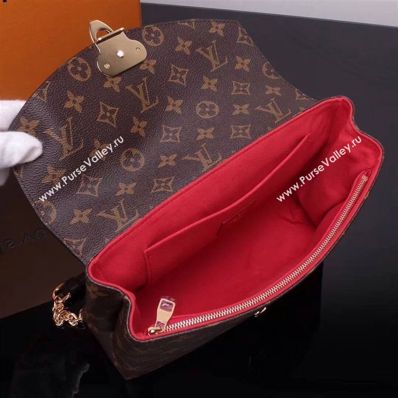 LV Louis Vuitton M43713 Saint Placide Monogram Handbag Leather Bag Red