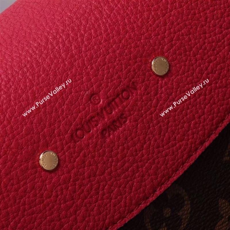 LV Louis Vuitton M43713 Saint Placide Monogram Handbag Leather Bag Red