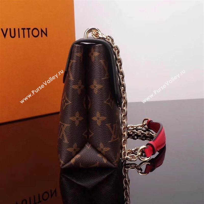 LV Louis Vuitton M43714 Saint Placide Monogram Handbag Leather Bag Black