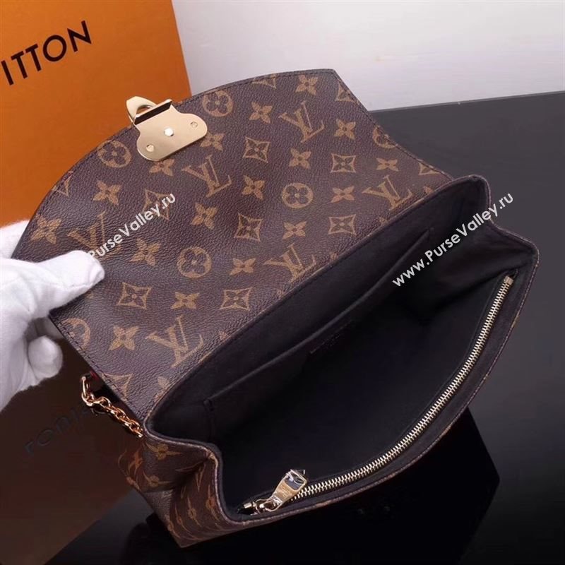 LV Louis Vuitton M43714 Saint Placide Monogram Handbag Leather Bag Black