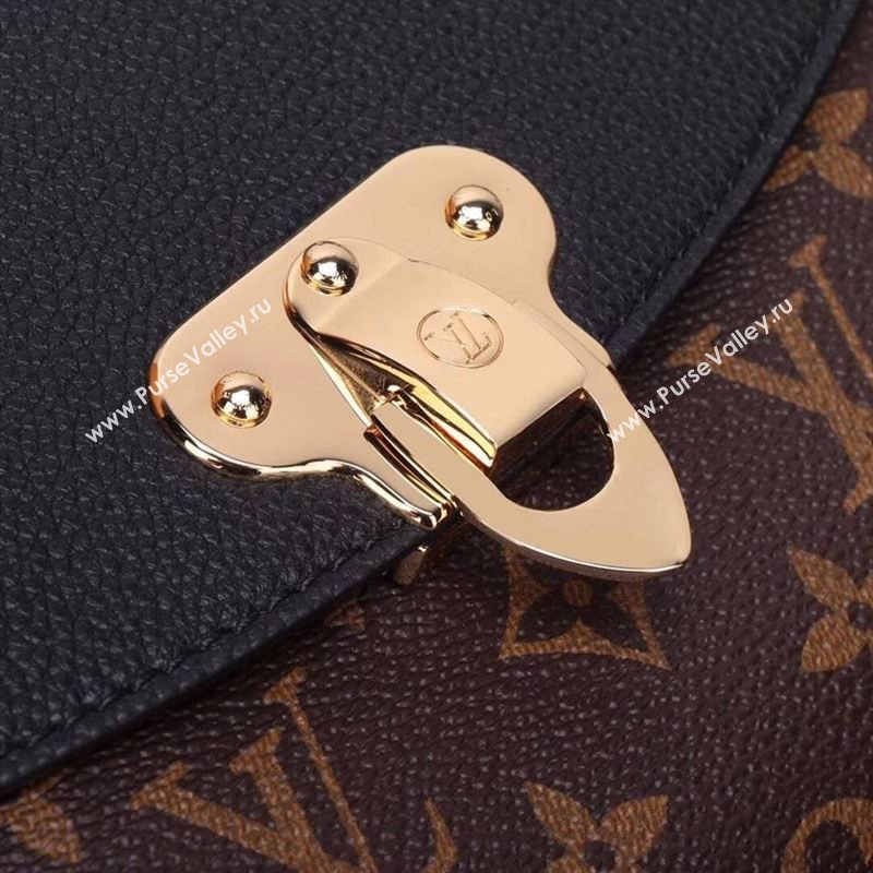 LV Louis Vuitton M43714 Saint Placide Monogram Handbag Leather Bag Black