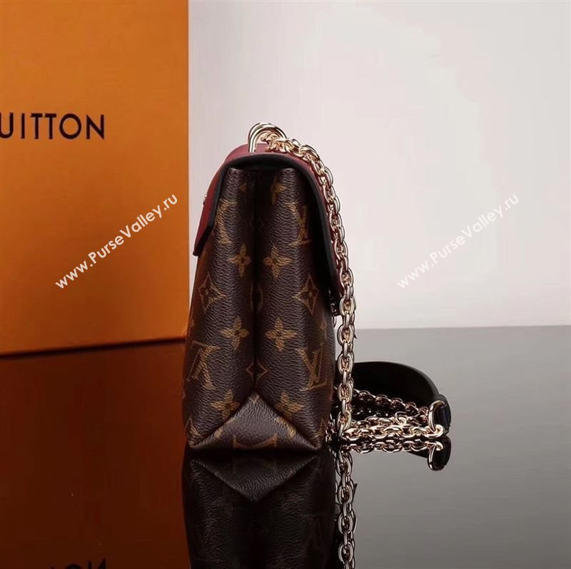 LV Louis Vuitton M43715 Saint Placide Monogram Handbag Leather Bag Maroon