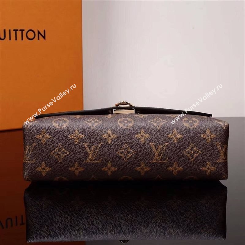 LV Louis Vuitton M43715 Saint Placide Monogram Handbag Leather Bag Maroon