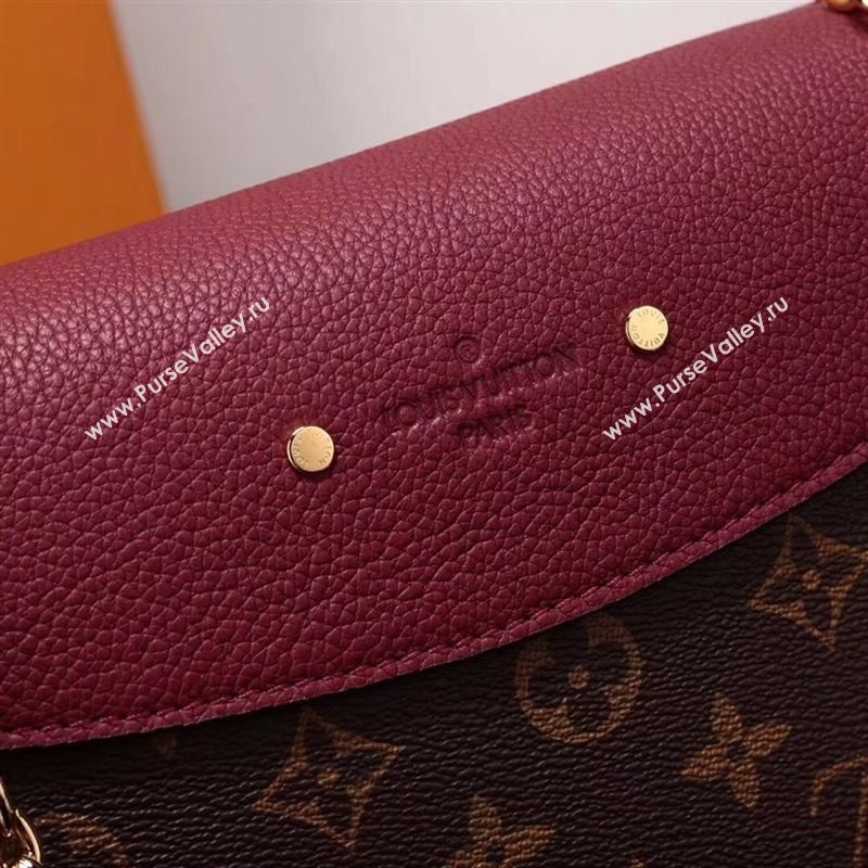 LV Louis Vuitton M43715 Saint Placide Monogram Handbag Leather Bag Maroon