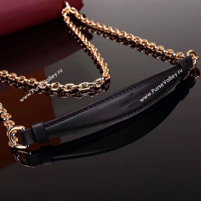 LV Louis Vuitton M43715 Saint Placide Monogram Handbag Leather Bag Maroon