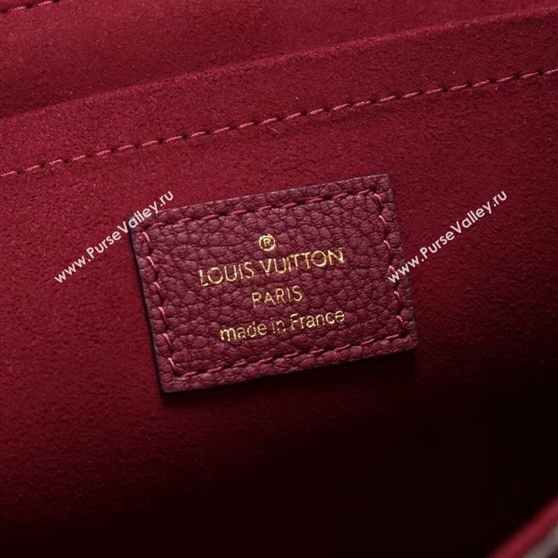 LV Louis Vuitton M43715 Saint Placide Monogram Handbag Leather Bag Maroon
