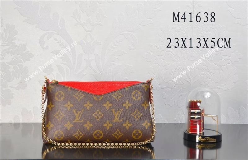 LV Louis Vuitton M41638 Monogram Pallas Clutch Bag Handbag