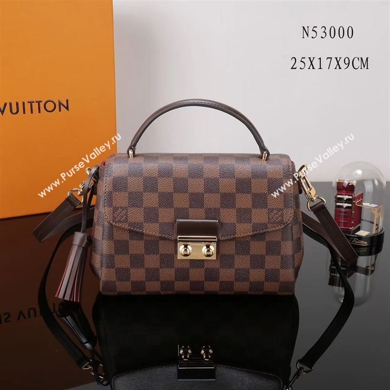 LV Louis Vuitton N53000 Damier Croisette Bag Handbag