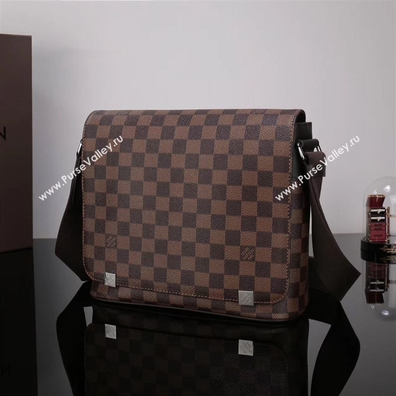 LV Louis Vuitton M41031 District Medium HandBag Damier Graphite Bag
