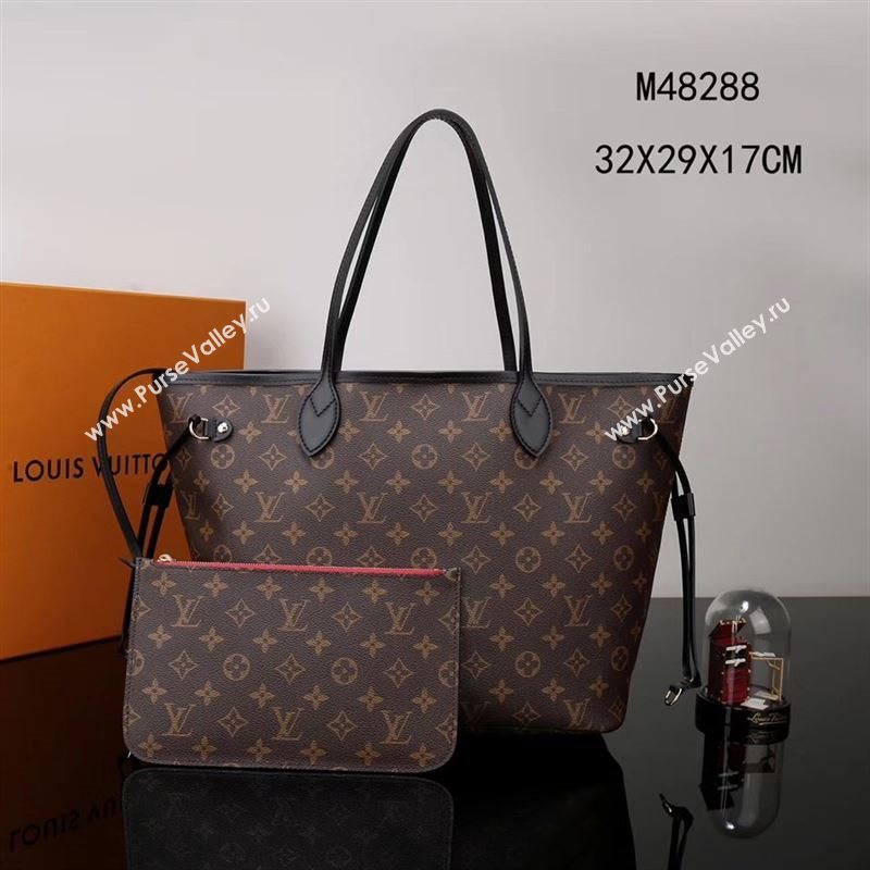 LV Louis Vuitton Neverfull Medium MM Bag M48288 Monogram Handbag