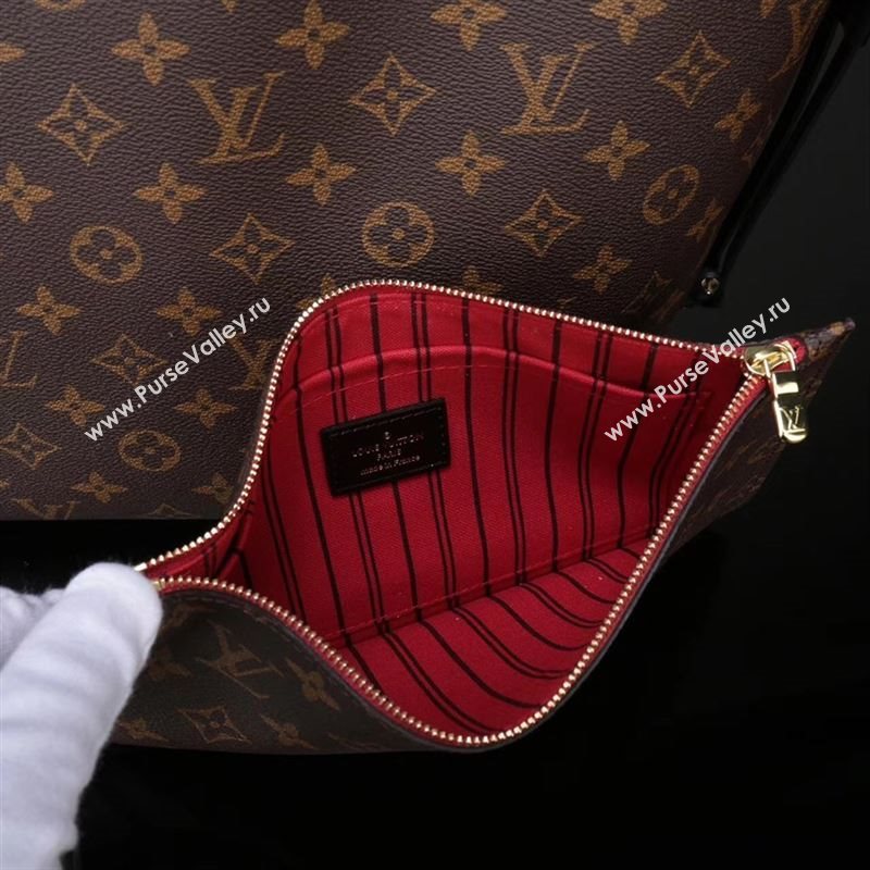 LV Louis Vuitton Neverfull Medium MM Bag M48288 Monogram Handbag