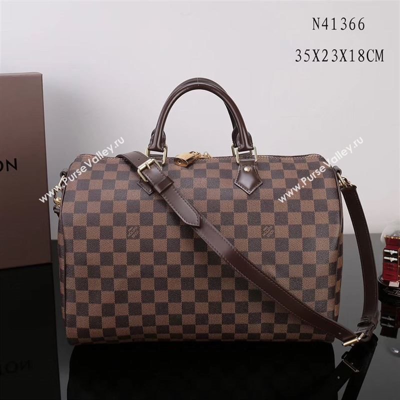 LV Louis Vuitton Speedy 35 Bag N41366 Damier Handbag