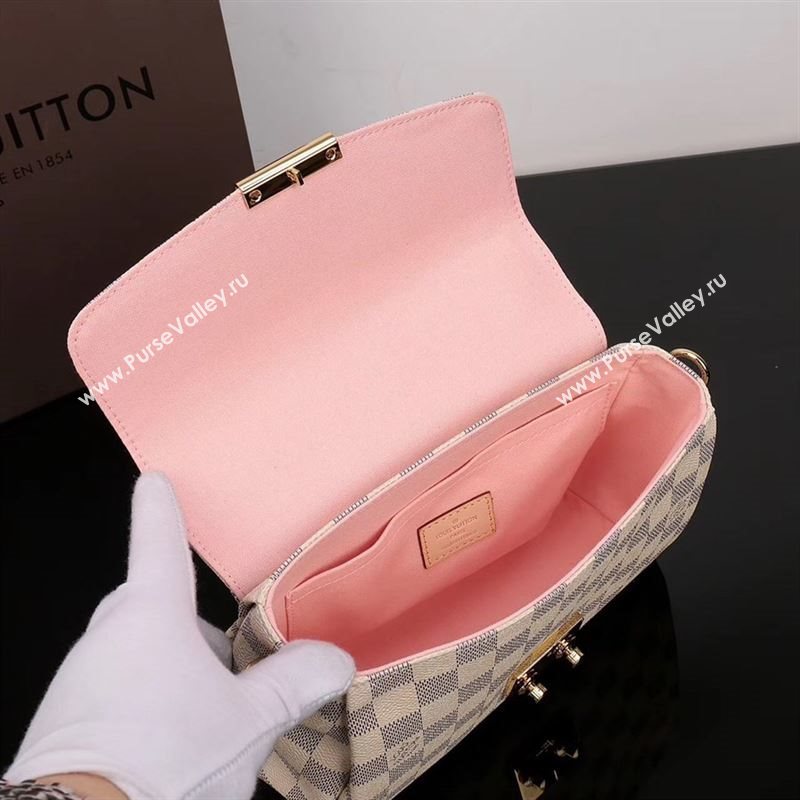 LV Louis Vuitton Croisette Bag N41581 Damier Handbag White