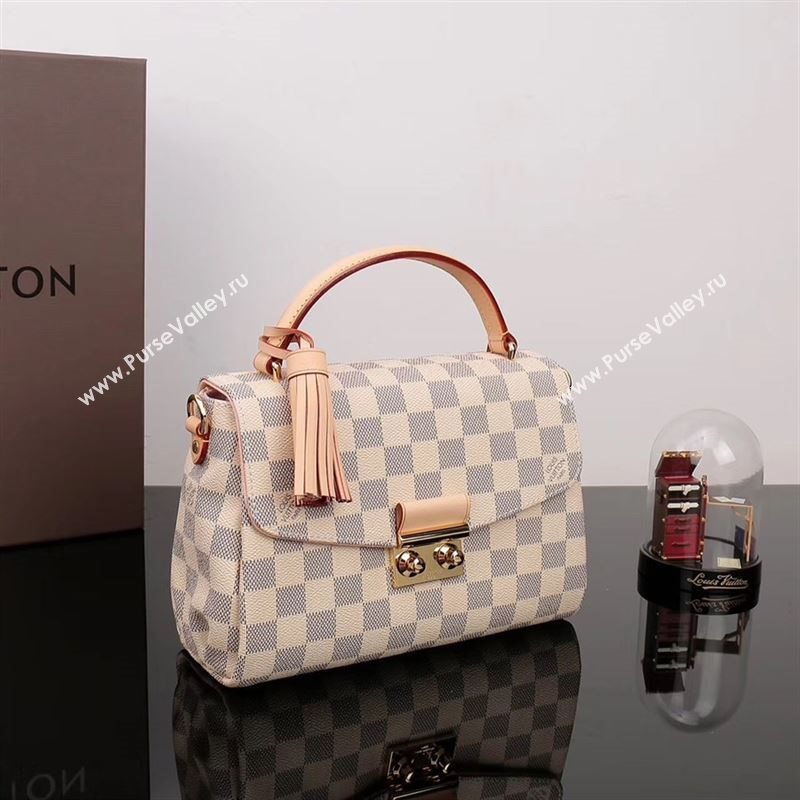 LV Louis Vuitton Croisette Bag N41581 Damier Handbag White