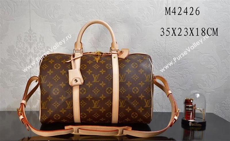LV Louis Vuitton Keepall 35 Bag M42426 Monogram Voyage Handbag