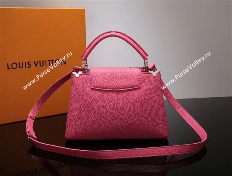 LV Louis Vuitton Small Capucines Handbag M54665 Leather Bag Pink