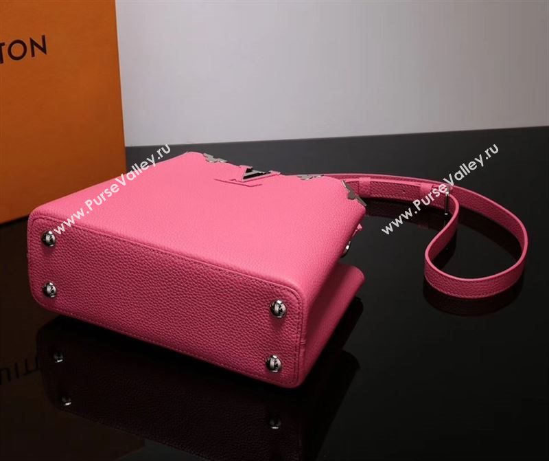 LV Louis Vuitton Small Capucines Handbag M54665 Leather Bag Pink