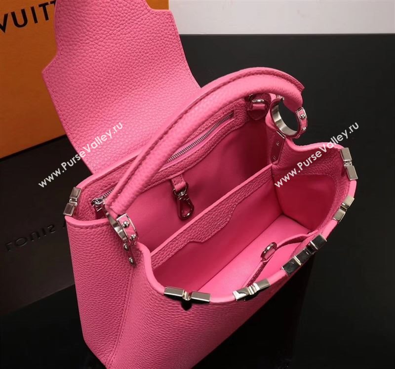 LV Louis Vuitton Small Capucines Handbag M54665 Leather Bag Pink