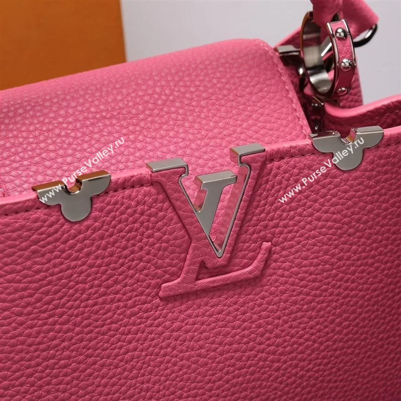 LV Louis Vuitton Small Capucines Handbag M54665 Leather Bag Pink