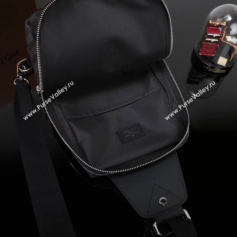 Men LV Louis Vuitton Avenue Shoulder Bag N41719 Damier Graphite Handbag