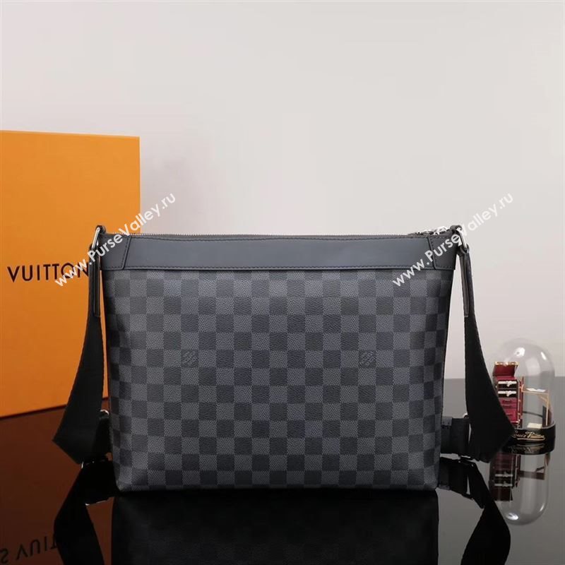 Men LV Louis Vuitton Mick Shoulder Bag N40003 Damier Graphite Handbag