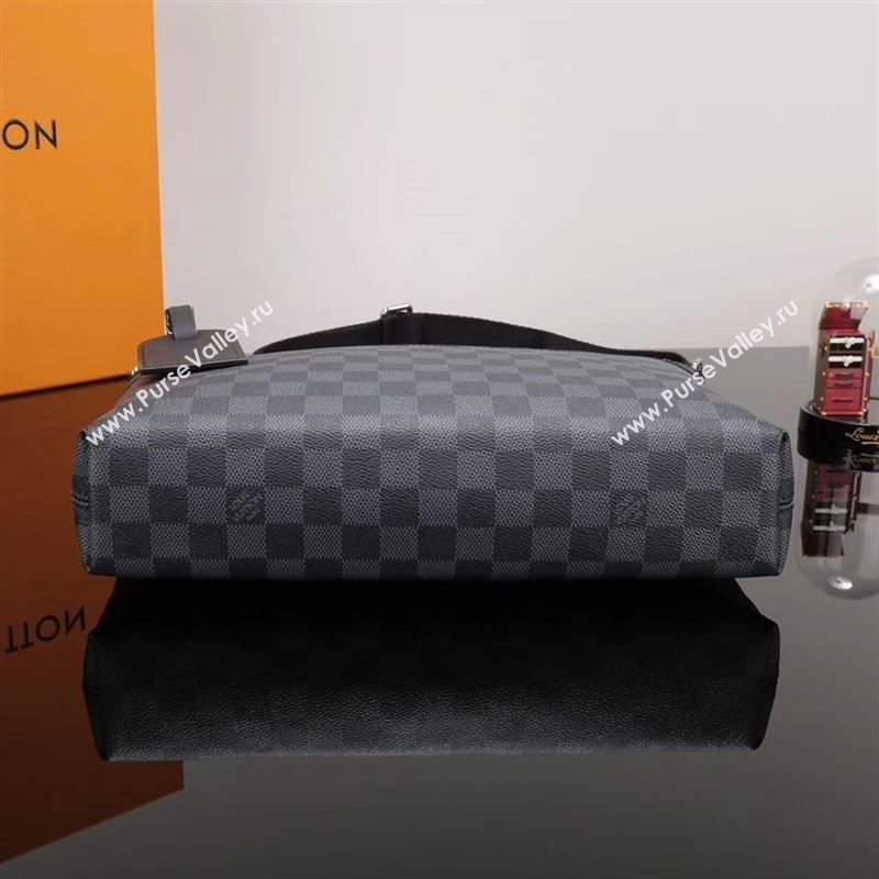 Men LV Louis Vuitton Mick Shoulder Bag N40003 Damier Graphite Handbag