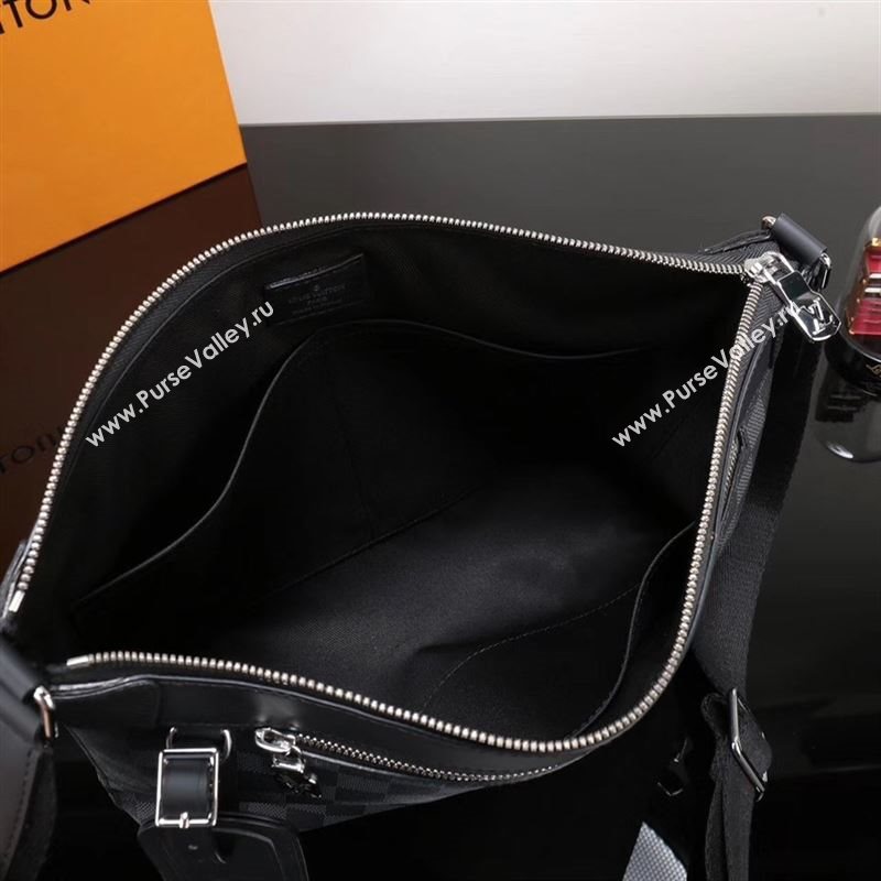 Men LV Louis Vuitton Mick Shoulder Bag N40003 Damier Graphite Handbag