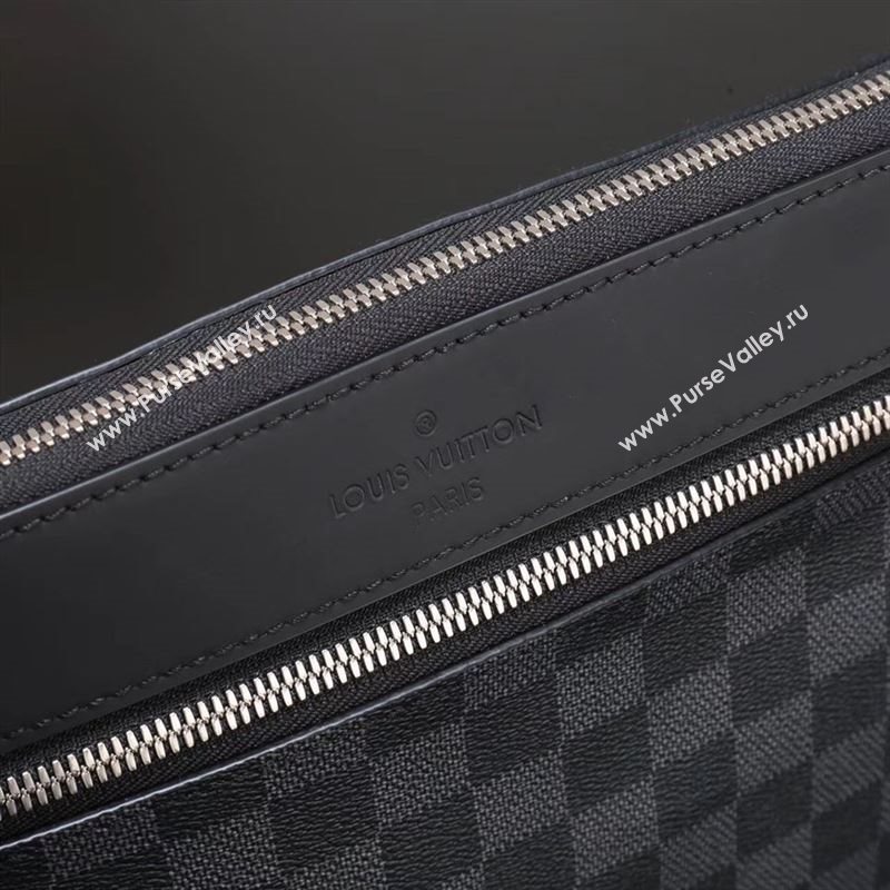 Men LV Louis Vuitton Mick Shoulder Bag N40003 Damier Graphite Handbag