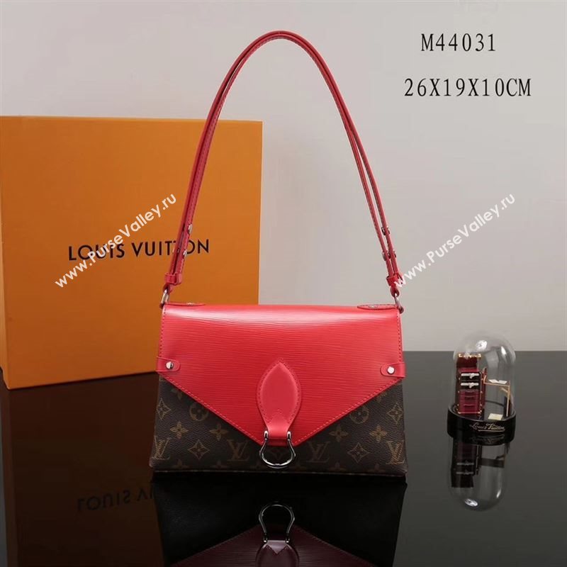 LV Louis Vuitton Monogram Saint Michel Bag M44031 Epi Handbag Red