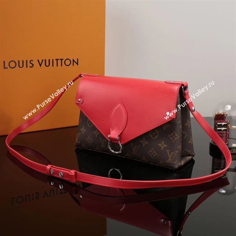 LV Louis Vuitton Monogram Saint Michel Bag M44031 Epi Handbag Red