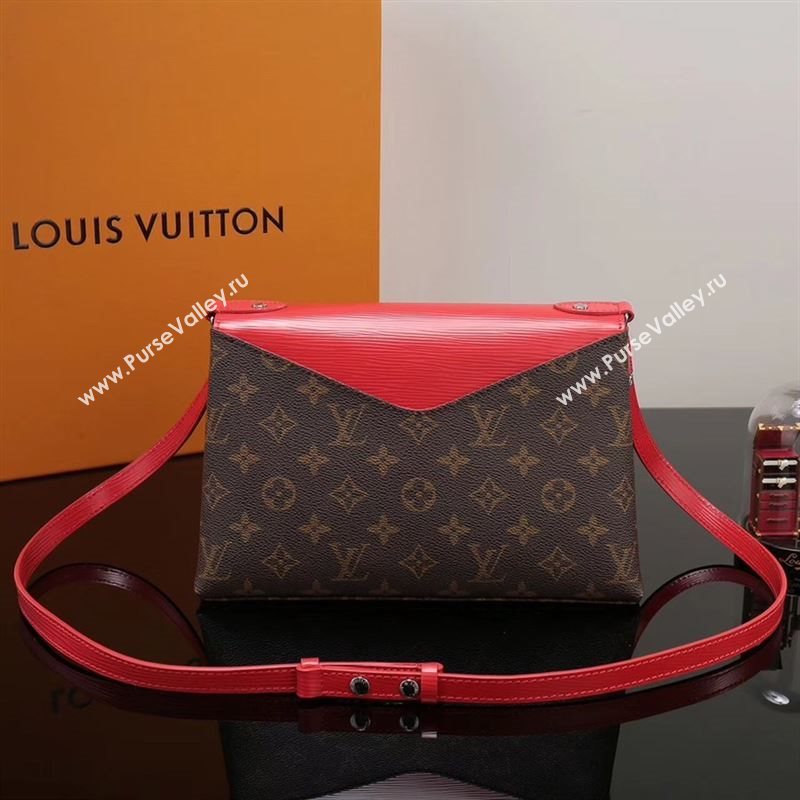 LV Louis Vuitton Monogram Saint Michel Bag M44031 Epi Handbag Red