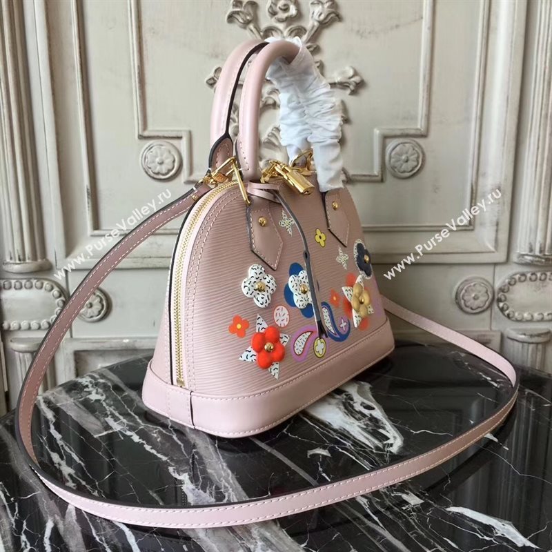 Louis Vuitton LV Alma BB Handbag Monogram Epi Leather Bag Pink M54986 7000