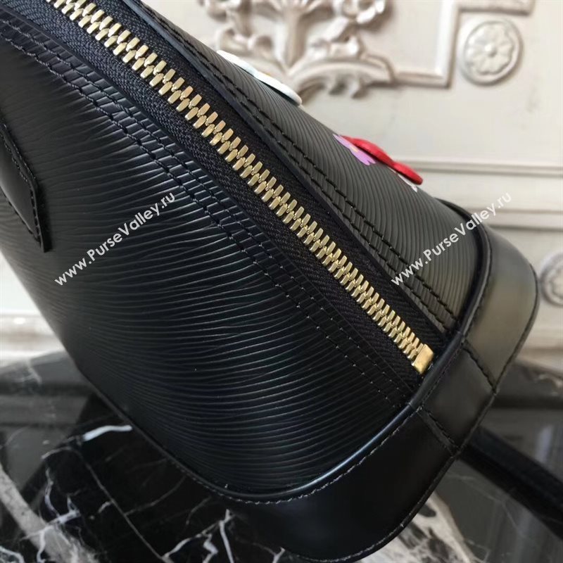 Louis Vuitton LV Alma BB Handbag Monogram Epi Leather Bag Black M54836 7001