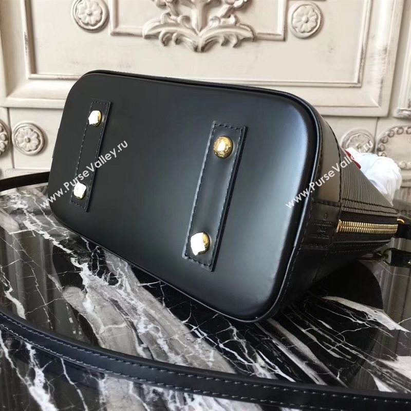 Louis Vuitton LV Alma BB Handbag Monogram Epi Leather Bag Black M54836 7001