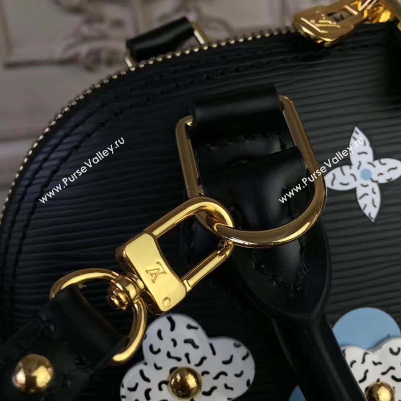 Louis Vuitton LV Alma BB Handbag Monogram Epi Leather Bag Black M54836 7001