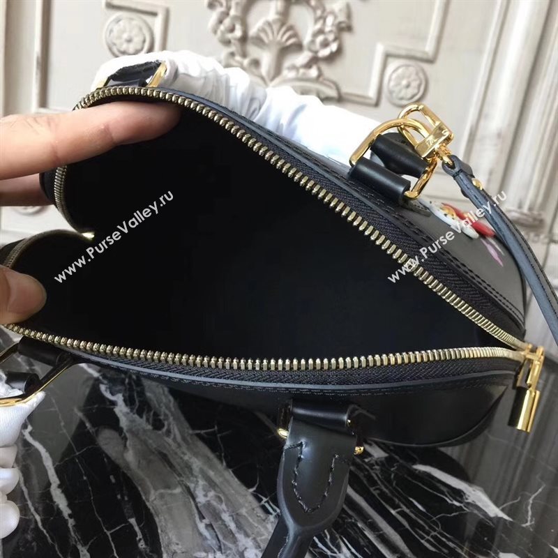 Louis Vuitton LV Alma BB Handbag Monogram Epi Leather Bag Black M54836 7001