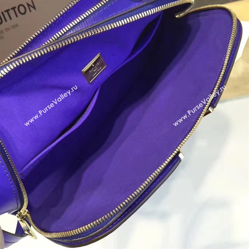 Louis Vuitton LV Melrose Handbag Monogram Patent Leather Bag Blue M42694 7002