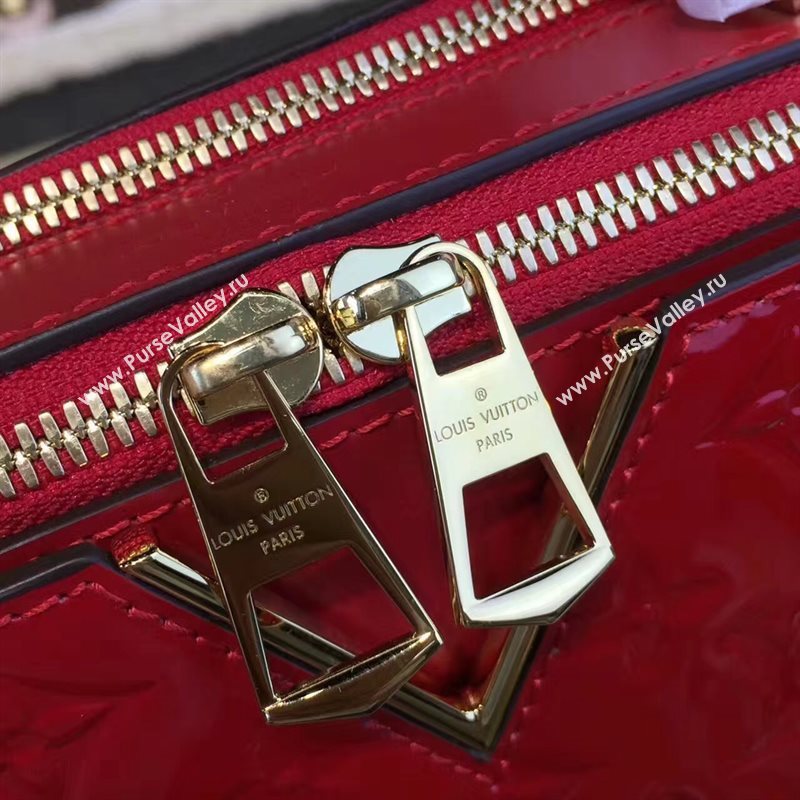 Louis Vuitton LV Melrose Handbag Monogram Patent Leather Bag Red M42694 7003