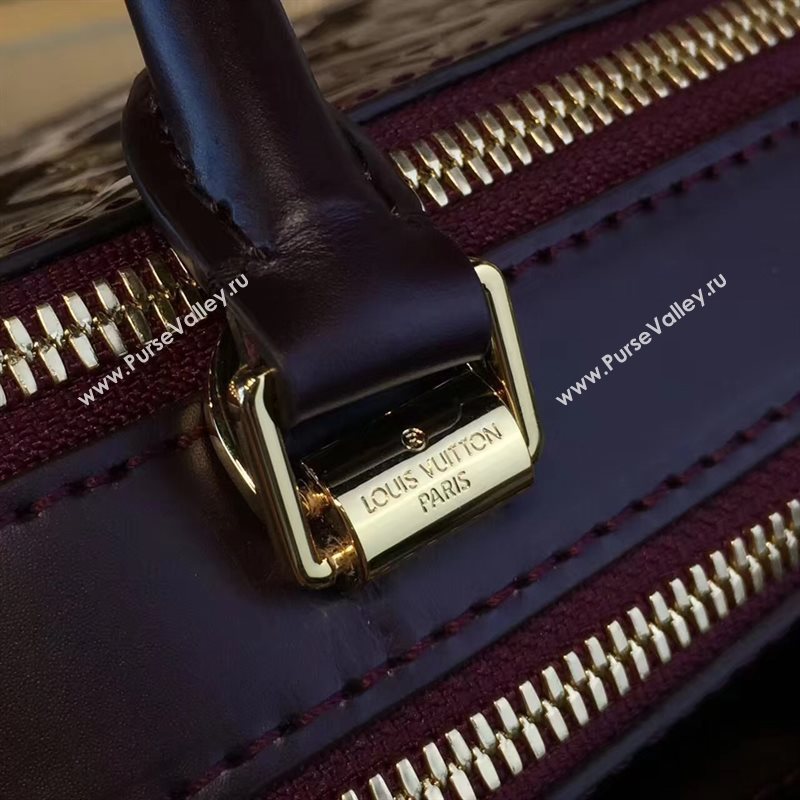 Louis Vuitton LV Melrose Handbag Monogram Patent Leather Bag Wine M42694 7004