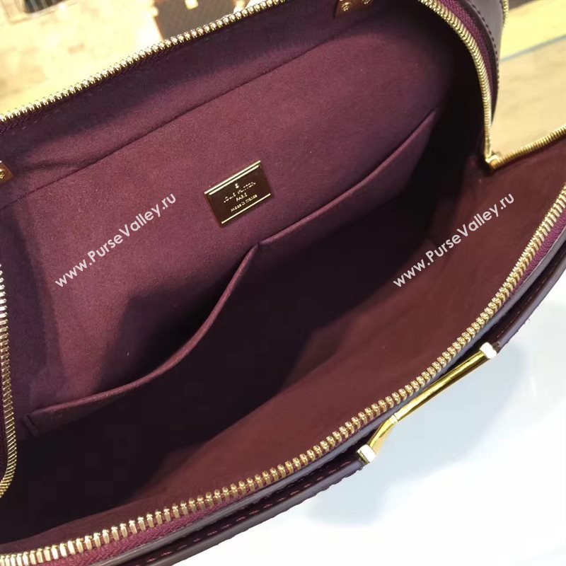 Louis Vuitton LV Melrose Handbag Monogram Patent Leather Bag Wine M42694 7004