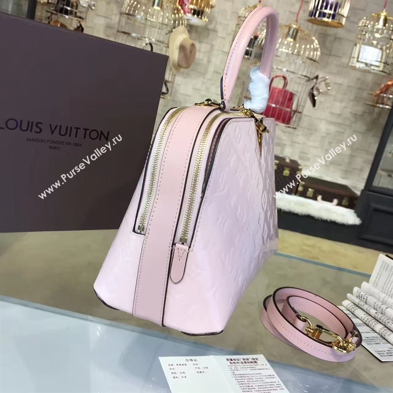 Louis Vuitton LV Melrose Handbag Monogram Patent Leather Bag Pink M42694 7005