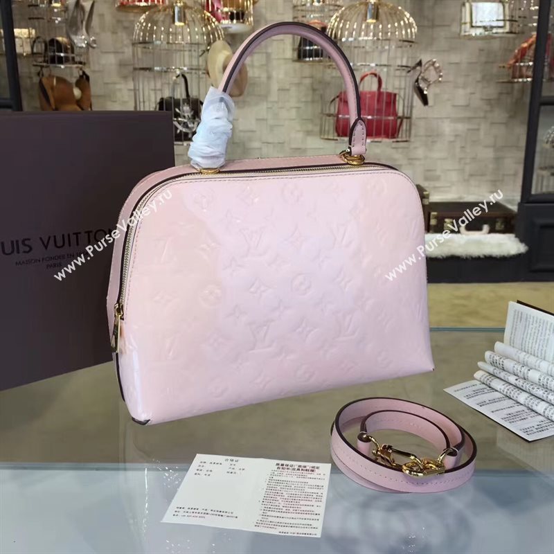 Louis Vuitton LV Melrose Handbag Monogram Patent Leather Bag Pink M42694 7005