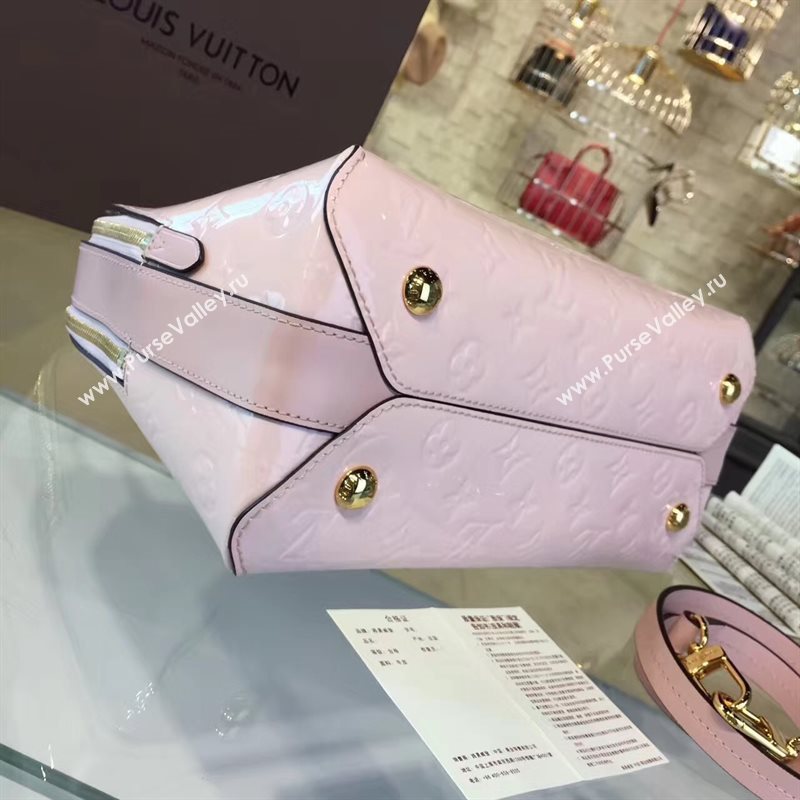 Louis Vuitton LV Melrose Handbag Monogram Patent Leather Bag Pink M42694 7005