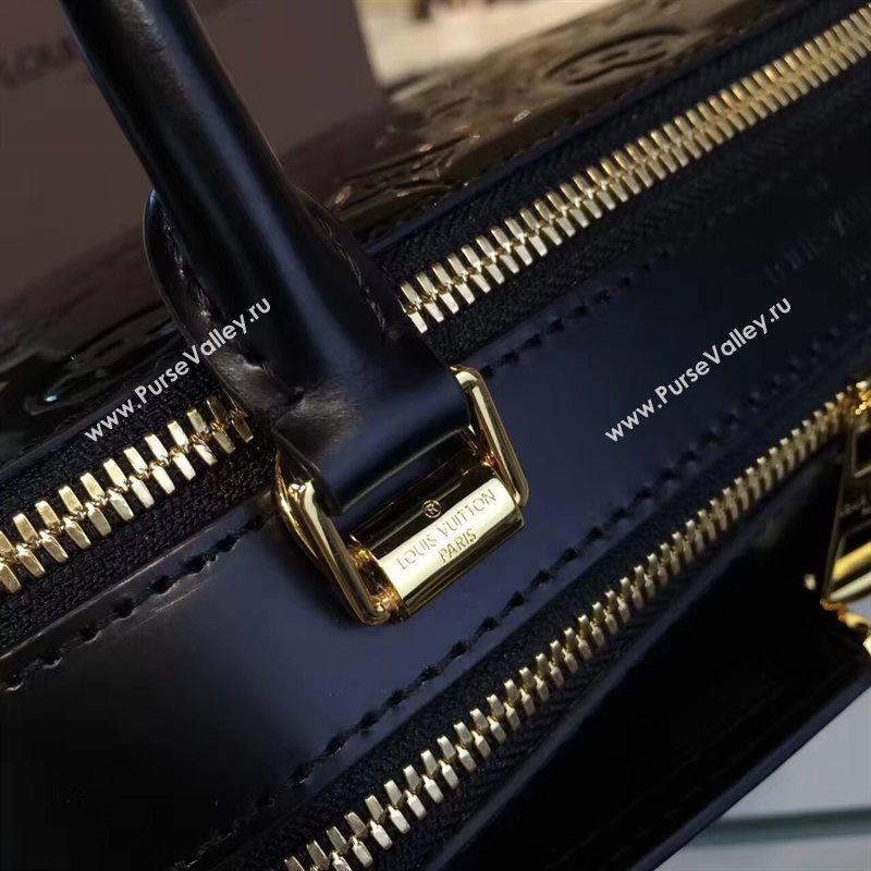 Louis Vuitton LV Melrose Handbag Monogram Patent Leather Bag Black M42694 7006