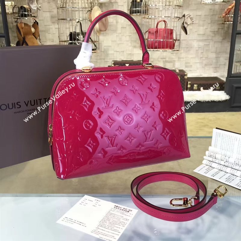 Louis Vuitton LV Melrose Handbag Monogram Patent Leather Bag Rose M42694 7007