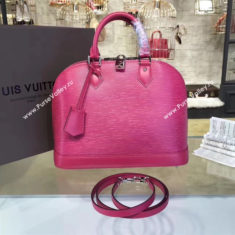 Louis Vuitton LV Alma PM Handbag Epi Leather Bag Rose M42046 7008